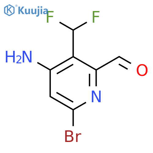 4-Amino-6-bromo-3-(difluoromethyl)pyridine-2-carboxaldehyde structure