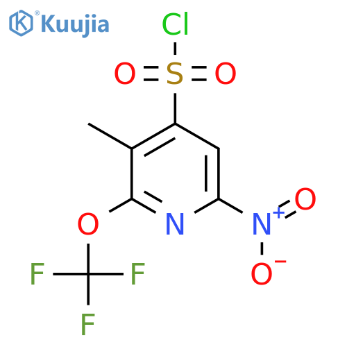 3-Methyl-6-nitro-2-(trifluoromethoxy)pyridine-4-sulfonyl chloride structure