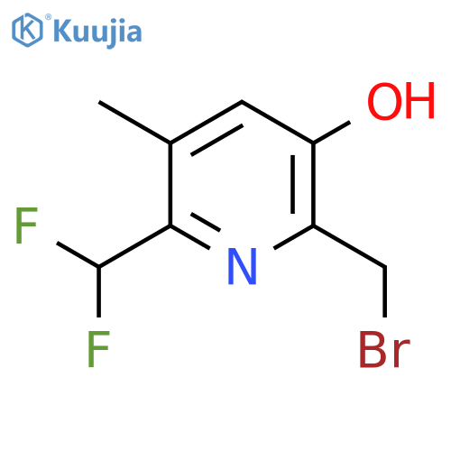 2-(Bromomethyl)-6-(difluoromethyl)-3-hydroxy-5-methylpyridine structure