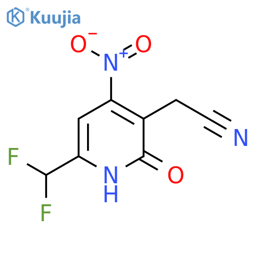 6-(Difluoromethyl)-2-hydroxy-4-nitropyridine-3-acetonitrile structure