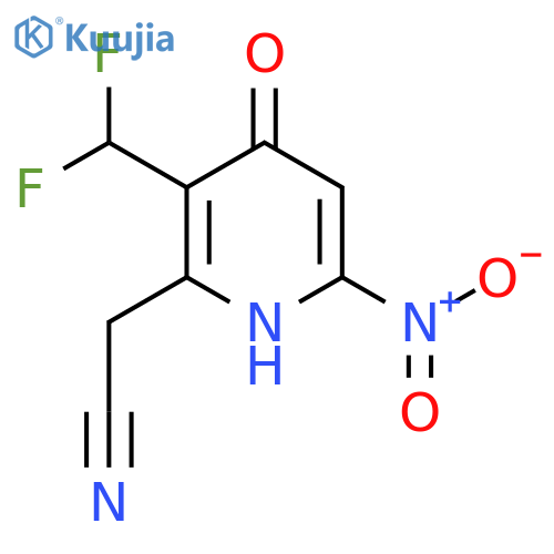 3-(Difluoromethyl)-4-hydroxy-6-nitropyridine-2-acetonitrile structure