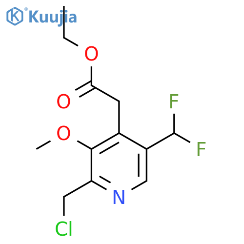Ethyl 2-(chloromethyl)-5-(difluoromethyl)-3-methoxypyridine-4-acetate structure
