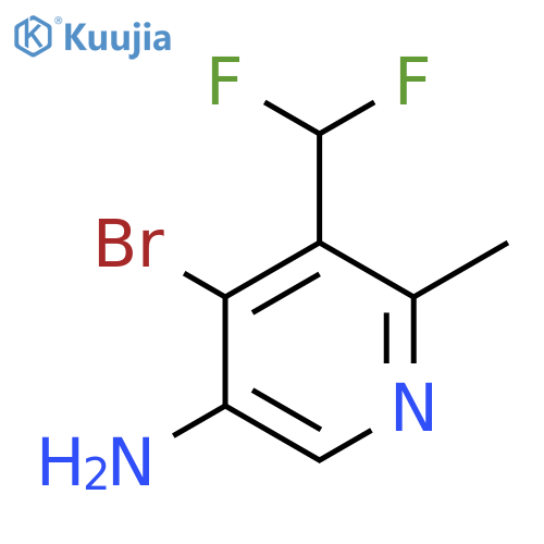 5-Amino-4-bromo-3-(difluoromethyl)-2-methylpyridine structure