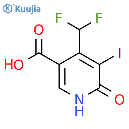 4-(Difluoromethyl)-2-hydroxy-3-iodopyridine-5-carboxylic acid structure