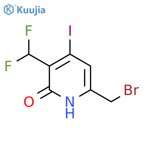 6-(Bromomethyl)-3-(difluoromethyl)-2-hydroxy-4-iodopyridine structure