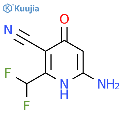 6-Amino-3-cyano-2-(difluoromethyl)-4-hydroxypyridine structure