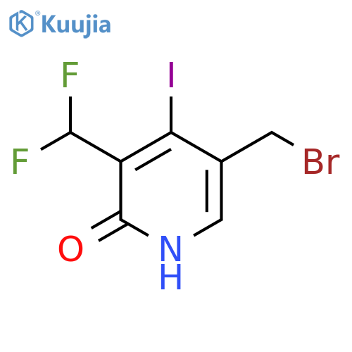 5-(Bromomethyl)-3-(difluoromethyl)-2-hydroxy-4-iodopyridine structure