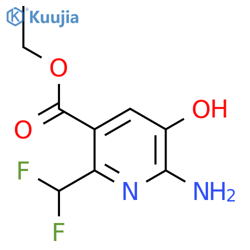 Ethyl 2-amino-6-(difluoromethyl)-3-hydroxypyridine-5-carboxylate structure