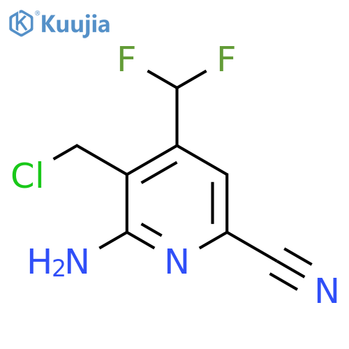 2-Amino-3-(chloromethyl)-6-cyano-4-(difluoromethyl)pyridine structure