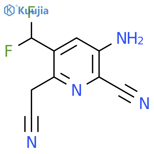 3-Amino-2-cyano-5-(difluoromethyl)pyridine-6-acetonitrile structure