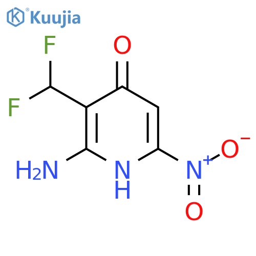 2-Amino-3-(difluoromethyl)-4-hydroxy-6-nitropyridine structure