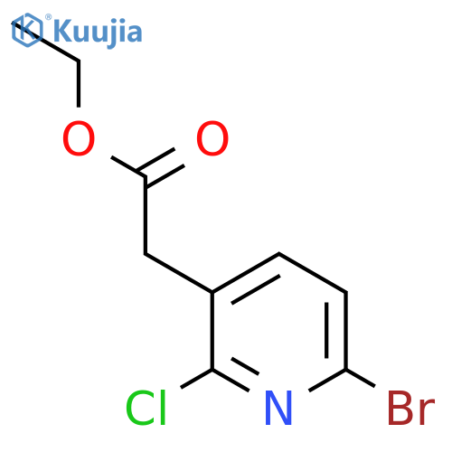 Ethyl 6-bromo-2-chloropyridine-3-acetate structure