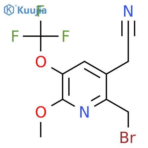 2-(Bromomethyl)-6-methoxy-5-(trifluoromethoxy)pyridine-3-acetonitrile structure