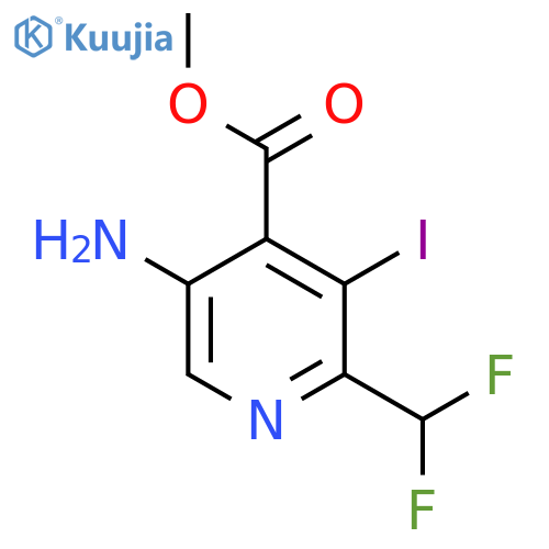 Methyl 5-amino-2-(difluoromethyl)-3-iodopyridine-4-carboxylate structure