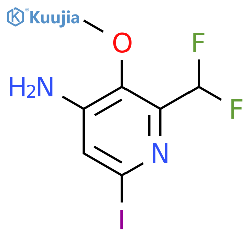 4-Amino-2-(difluoromethyl)-6-iodo-3-methoxypyridine structure