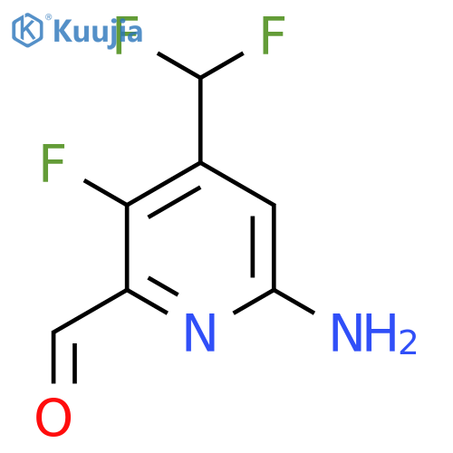 6-Amino-4-(difluoromethyl)-3-fluoropyridine-2-carboxaldehyde structure