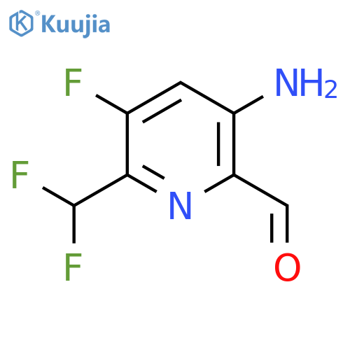 5-Amino-2-(difluoromethyl)-3-fluoropyridine-6-carboxaldehyde structure