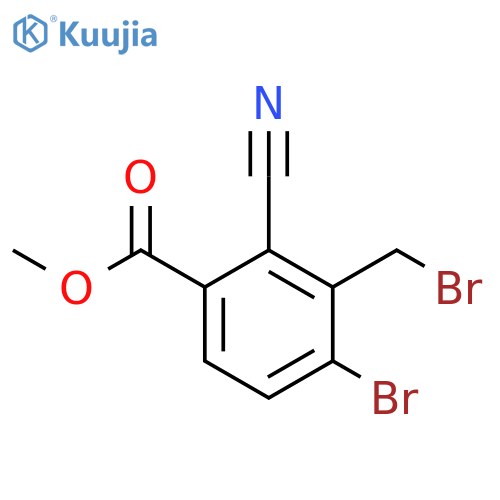 Methyl 4-bromo-3-bromomethyl-2-cyanobenzoate structure