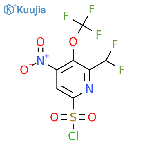 2-(Difluoromethyl)-4-nitro-3-(trifluoromethoxy)pyridine-6-sulfonyl chloride structure