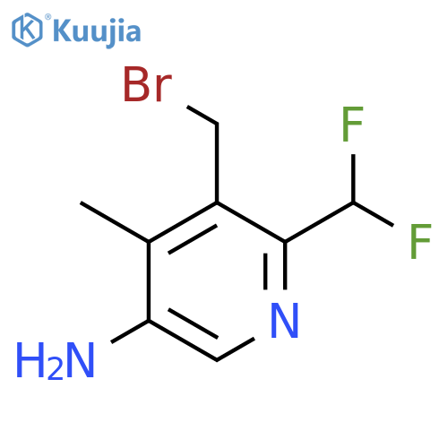 5-Amino-3-(bromomethyl)-2-(difluoromethyl)-4-methylpyridine structure