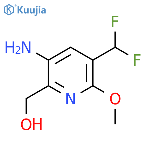 3-Amino-5-(difluoromethyl)-6-methoxypyridine-2-methanol structure