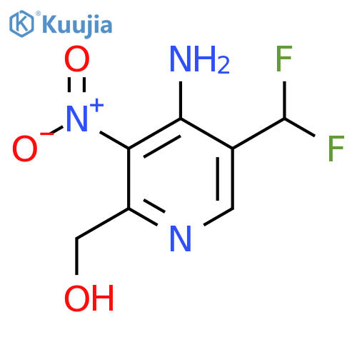 4-Amino-5-(difluoromethyl)-3-nitropyridine-2-methanol structure