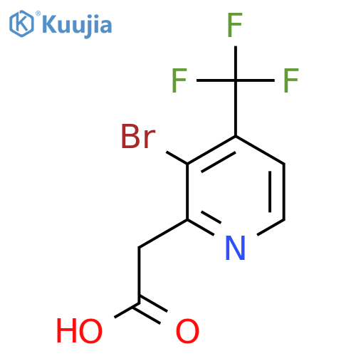 3-Bromo-4-(trifluoromethyl)pyridine-2-acetic acid structure