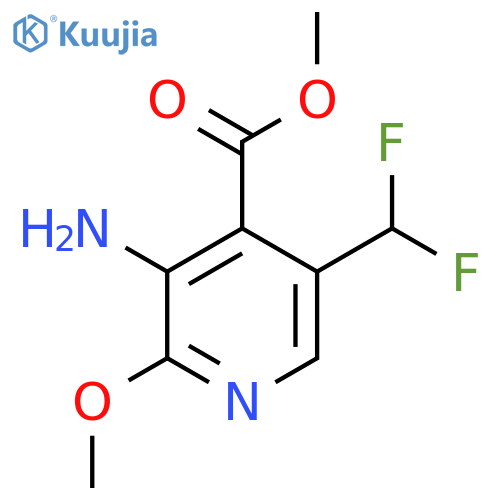 Methyl 3-amino-5-(difluoromethyl)-2-methoxypyridine-4-carboxylate structure