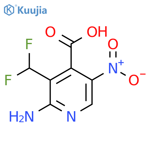 2-Amino-3-(difluoromethyl)-5-nitropyridine-4-carboxylic acid structure