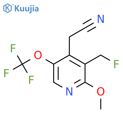 3-(Fluoromethyl)-2-methoxy-5-(trifluoromethoxy)pyridine-4-acetonitrile structure
