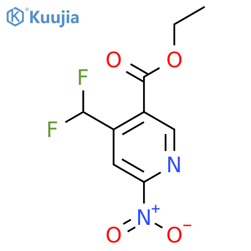 Ethyl 4-(difluoromethyl)-2-nitropyridine-5-carboxylate structure
