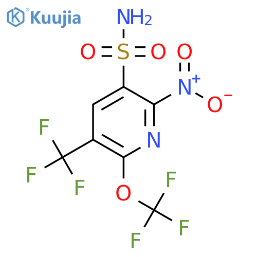 2-Nitro-6-(trifluoromethoxy)-5-(trifluoromethyl)pyridine-3-sulfonamide structure