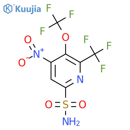 4-Nitro-3-(trifluoromethoxy)-2-(trifluoromethyl)pyridine-6-sulfonamide structure
