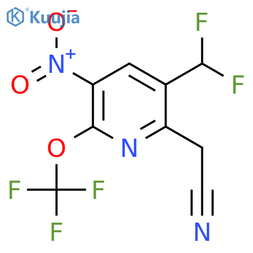 3-(Difluoromethyl)-5-nitro-6-(trifluoromethoxy)pyridine-2-acetonitrile structure