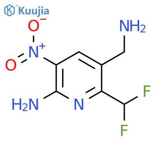 2-Amino-5-(aminomethyl)-6-(difluoromethyl)-3-nitropyridine structure