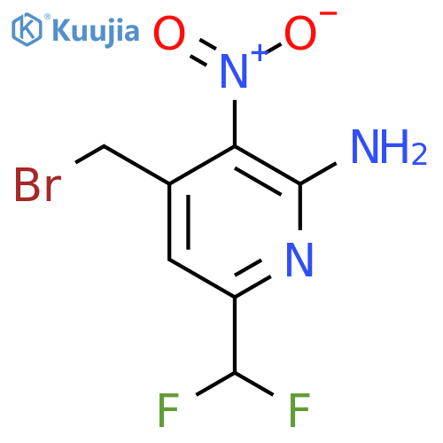 2-Amino-4-(bromomethyl)-6-(difluoromethyl)-3-nitropyridine structure