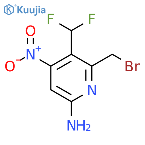 6-Amino-2-(bromomethyl)-3-(difluoromethyl)-4-nitropyridine structure