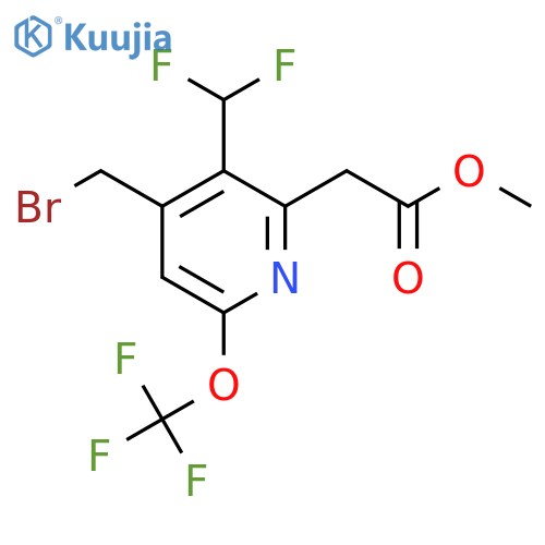 Methyl 4-(bromomethyl)-3-(difluoromethyl)-6-(trifluoromethoxy)pyridine-2-acetate structure