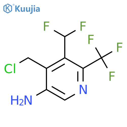 5-Amino-4-(chloromethyl)-3-(difluoromethyl)-2-(trifluoromethyl)pyridine structure