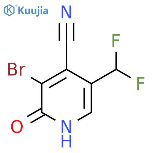 3-Bromo-4-cyano-5-(difluoromethyl)-2-hydroxypyridine structure