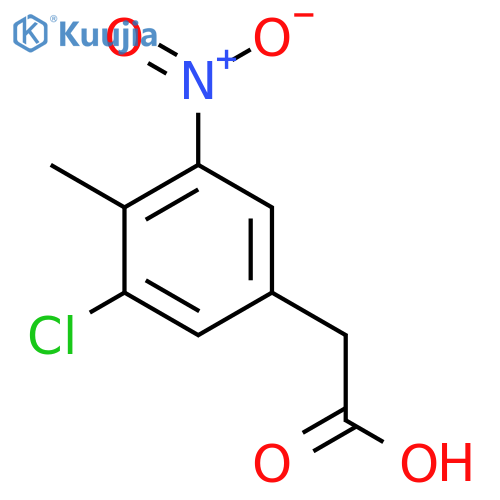 3-Chloro-4-methyl-5-nitrophenylacetic acid structure