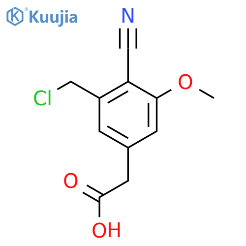 3-Chloromethyl-4-cyano-5-methoxyphenylacetic acid structure
