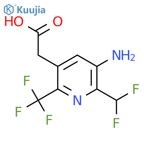 3-Amino-2-(difluoromethyl)-6-(trifluoromethyl)pyridine-5-acetic acid structure