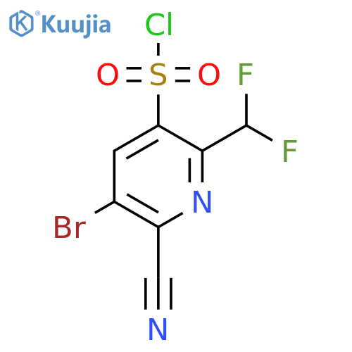 3-Bromo-2-cyano-6-(difluoromethyl)pyridine-5-sulfonyl chloride structure