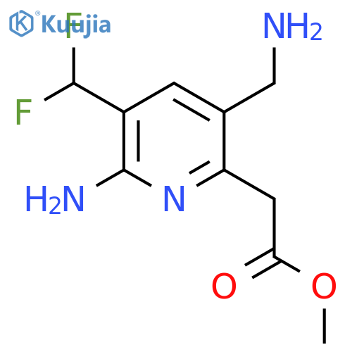 Methyl 2-amino-5-(aminomethyl)-3-(difluoromethyl)pyridine-6-acetate structure