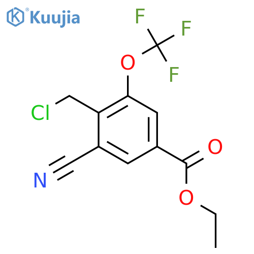 Ethyl 4-chloromethyl-3-cyano-5-(trifluoromethoxy)benzoate structure