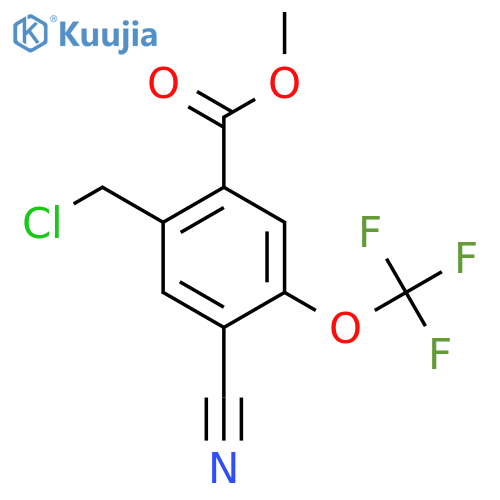 Methyl 2-chloromethyl-4-cyano-5-(trifluoromethoxy)benzoate structure