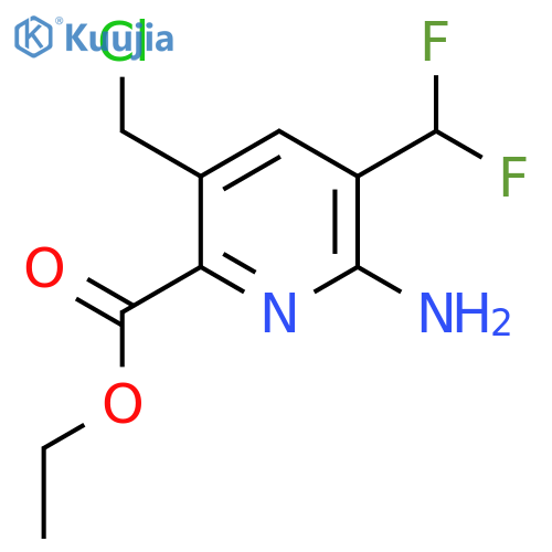 Ethyl 2-amino-5-(chloromethyl)-3-(difluoromethyl)pyridine-6-carboxylate structure