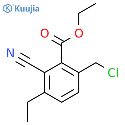 Ethyl 6-chloromethyl-2-cyano-3-ethylbenzoate structure