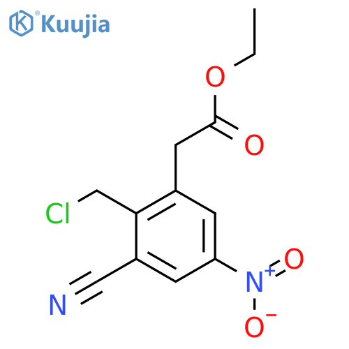 Ethyl 2-chloromethyl-3-cyano-5-nitrophenylacetate structure
